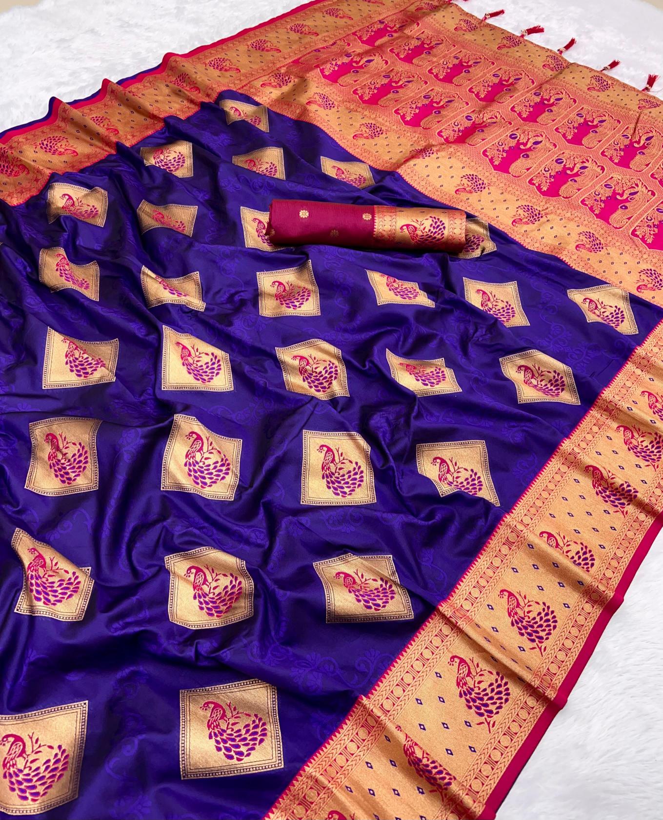 Anupama apurva silk catalog premium soft peacock design silk sarees india