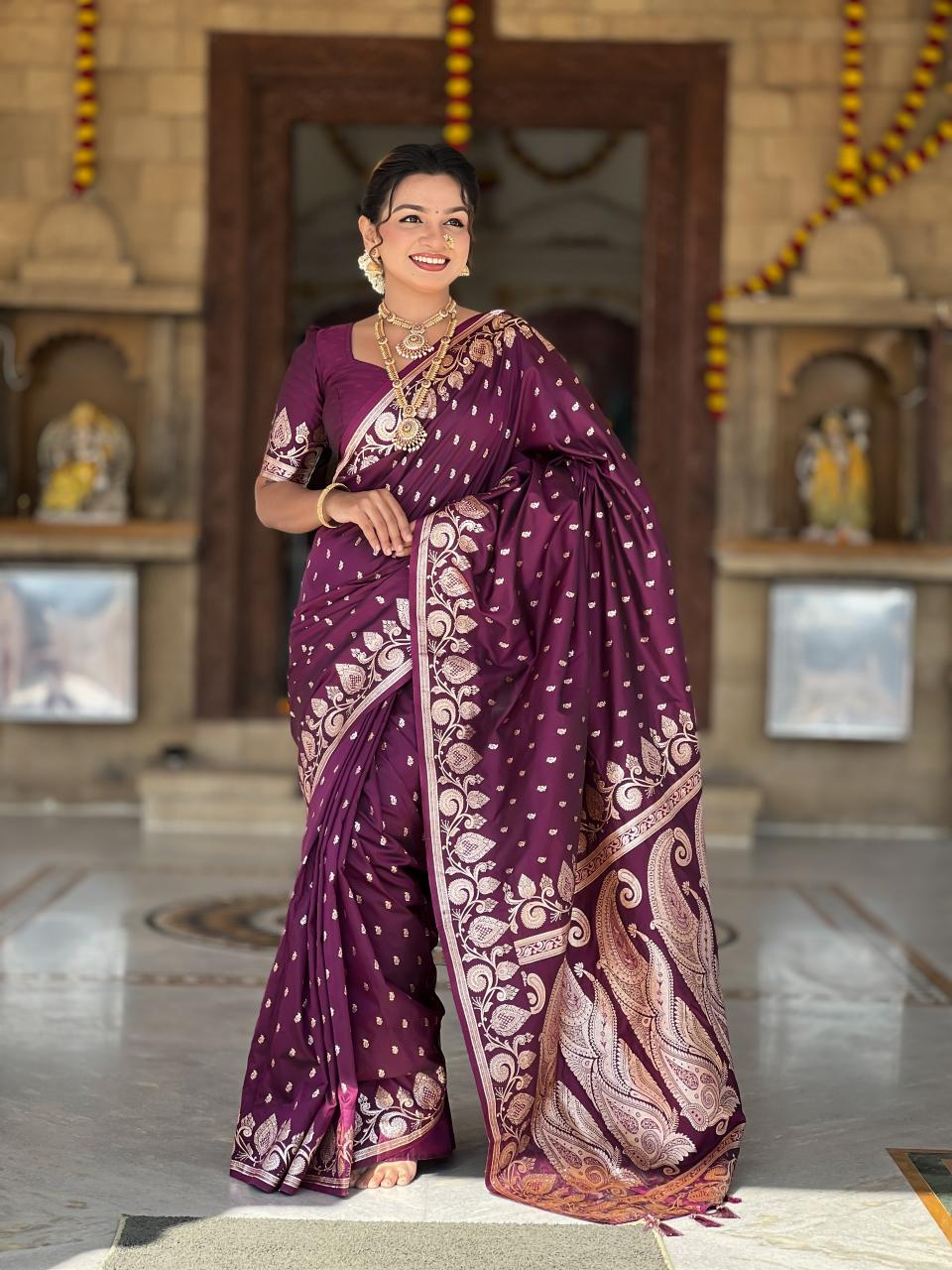 Anupama banarasi-9 premium soft silk with unique border indian ethnic saree
