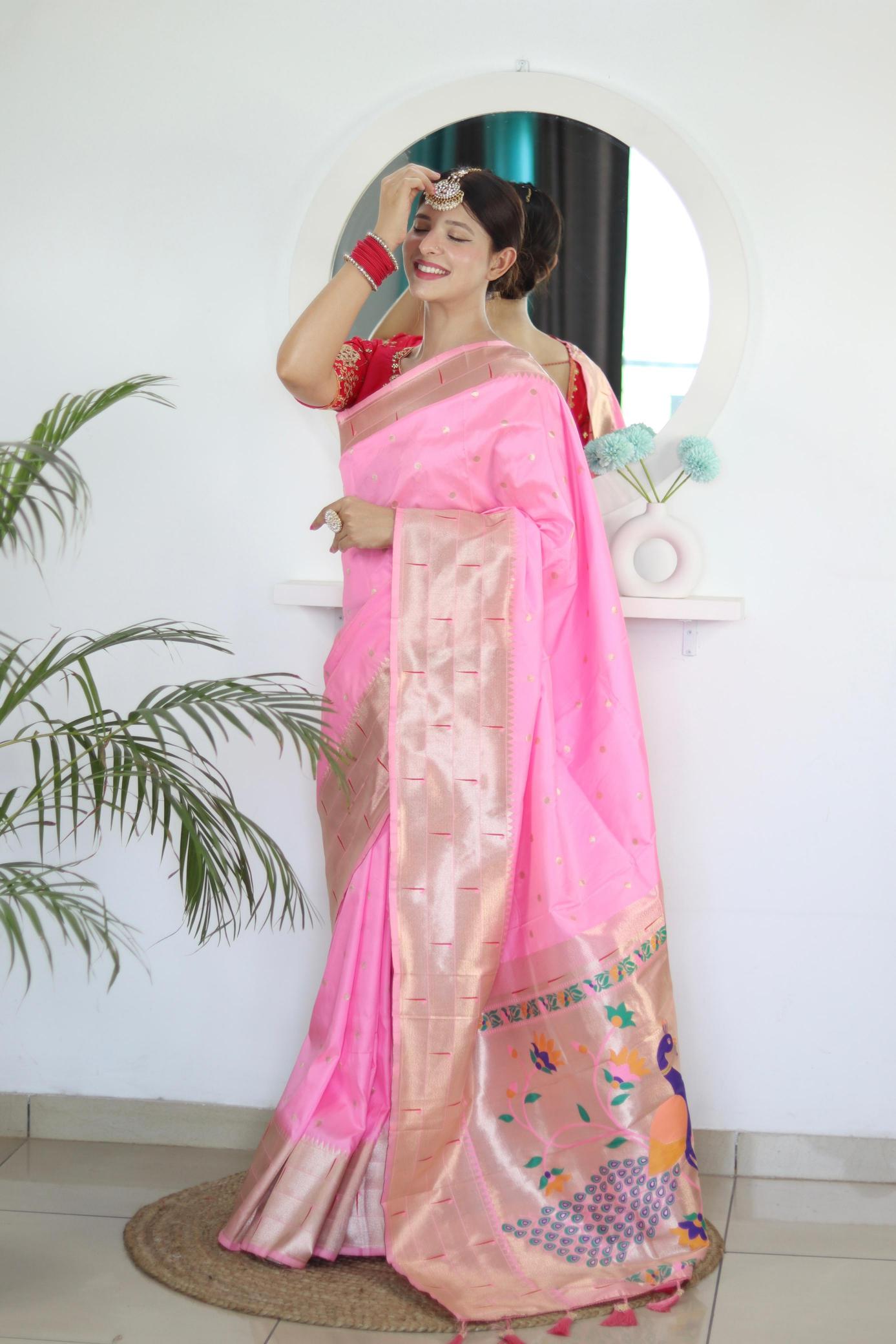 Anupama Bonalu festival kalakruti paithani soft silk indian saree online shopping