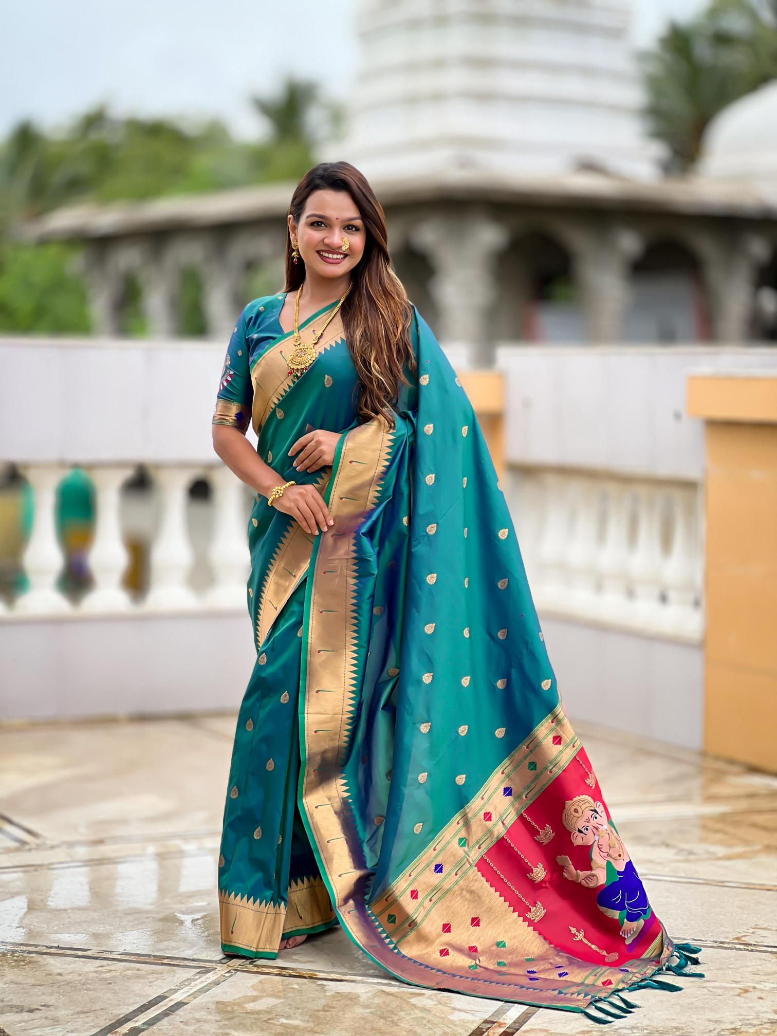 Anupama ganpati special soft pethani silk surat wholesale market saree