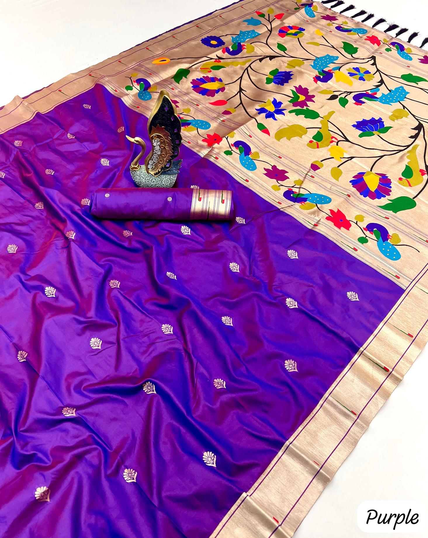 Anupama karma paithani voL-2 silk lotus flowers surat saree wholesale market online shopping