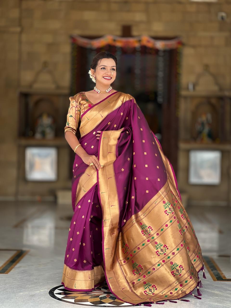 Anupama raffel paithani soft silk wholesale sarees online for resellers