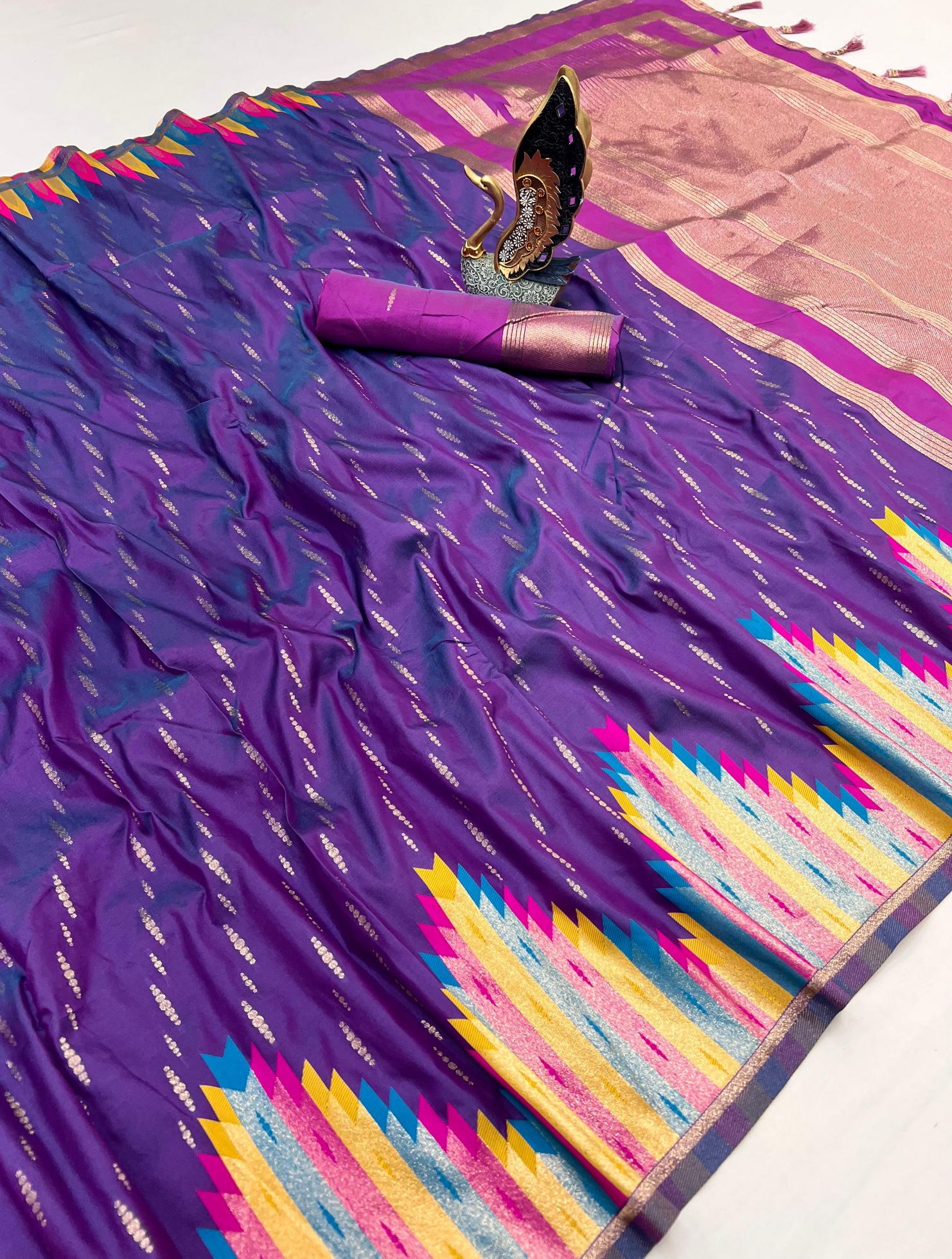 Anupama vidhata silk premium soft silk elegant temple indian saree online shopping usa