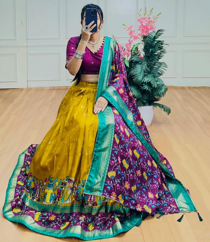 BARATI Tussar Silk Wholesale Lehengha choli suppliers in gujarat
