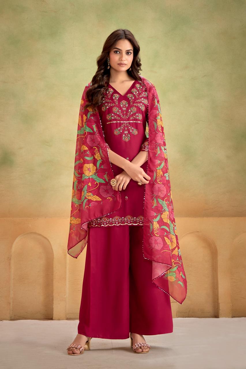Bitto heavy gaji silks 3 pcs premium kurti manufacturer