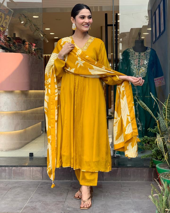 Bitto ramika chinon silk 3 pcs wholesale clothing suppliers india