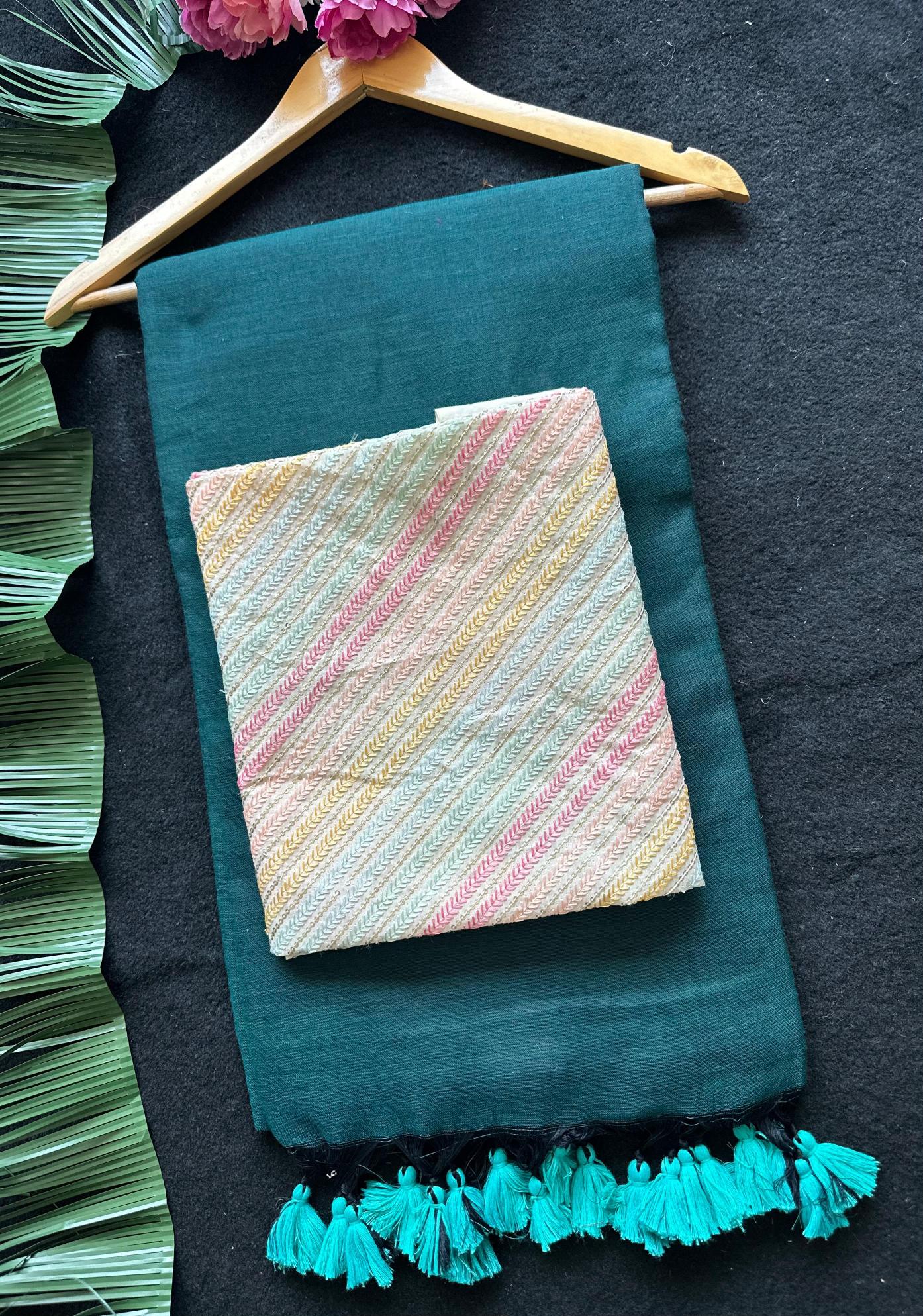 Blousewala khadi cotton surat saree wholesaler 