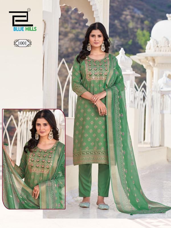 Blue hills dupatta world rayon foil print 3 pcs kurtis online India