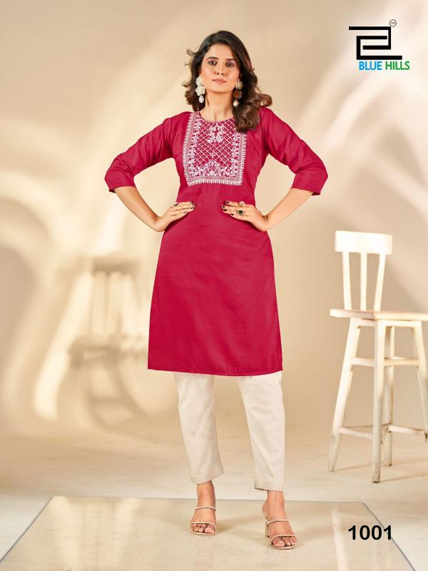 Blue hills sonia soft silk fab india kurti set