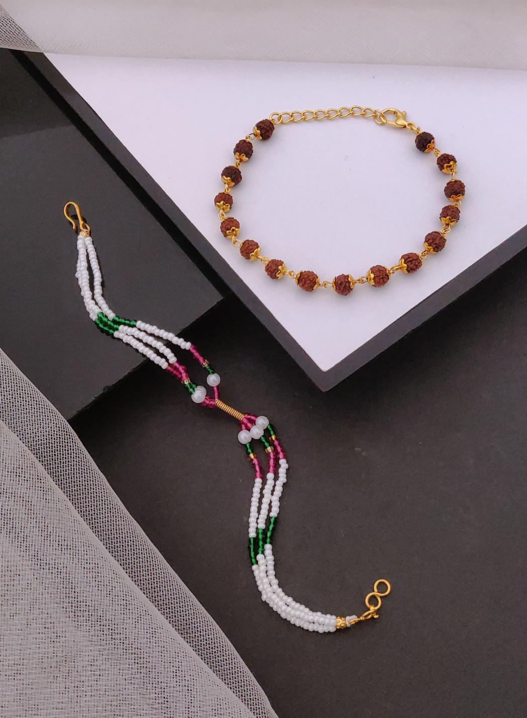 Couple rakhi 105 Affordable imitation jewellery rakhi