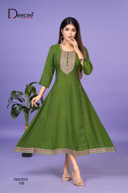 Deecee naviya roman silk flared kurti online wholesale clothing suppliers