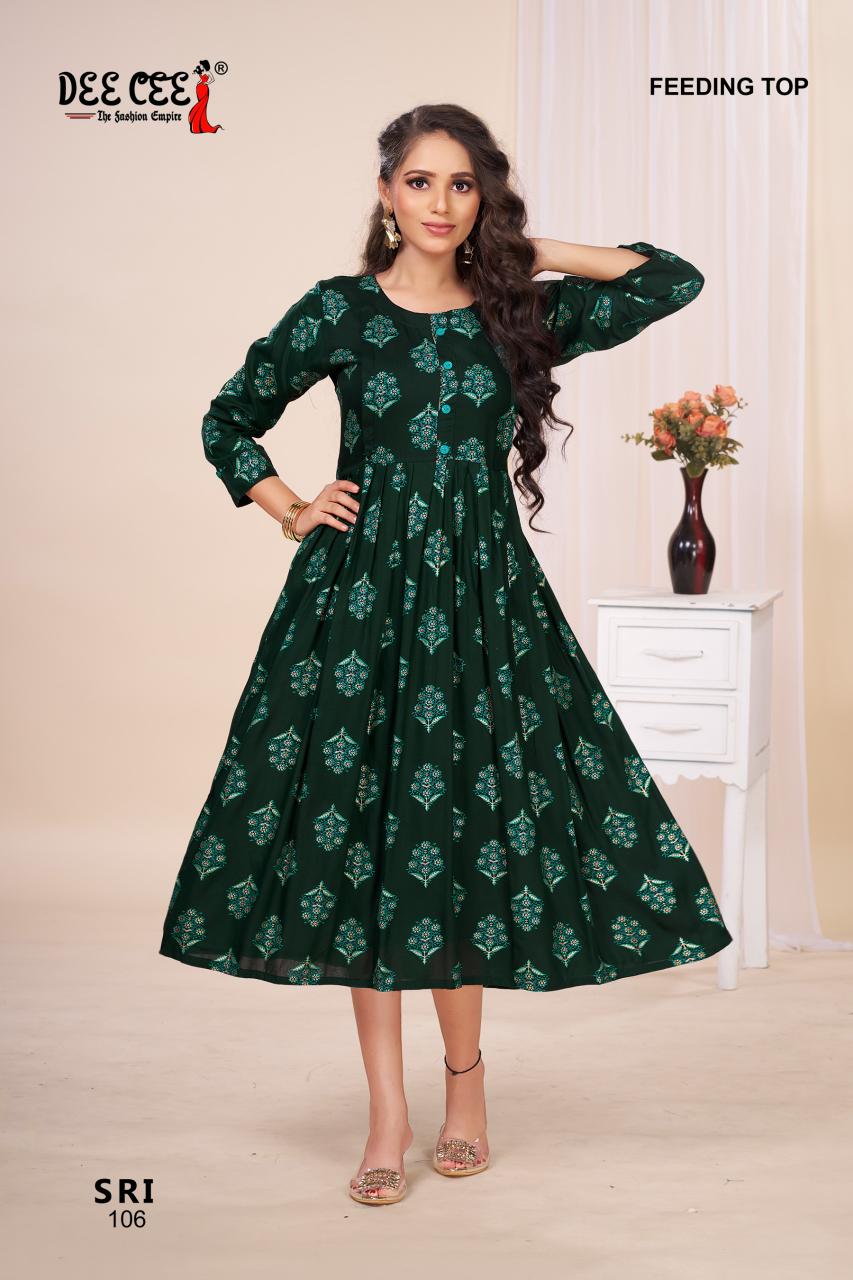 Deecee sri rayon print feeding kurti for women india online