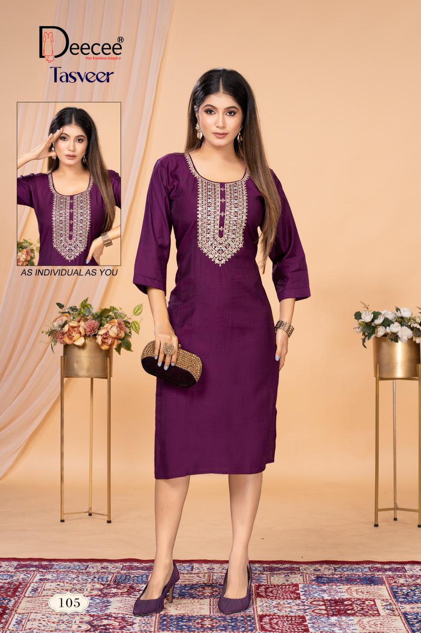 Deecee tasveer vartican paleion state pattern kurti wholesale vastra