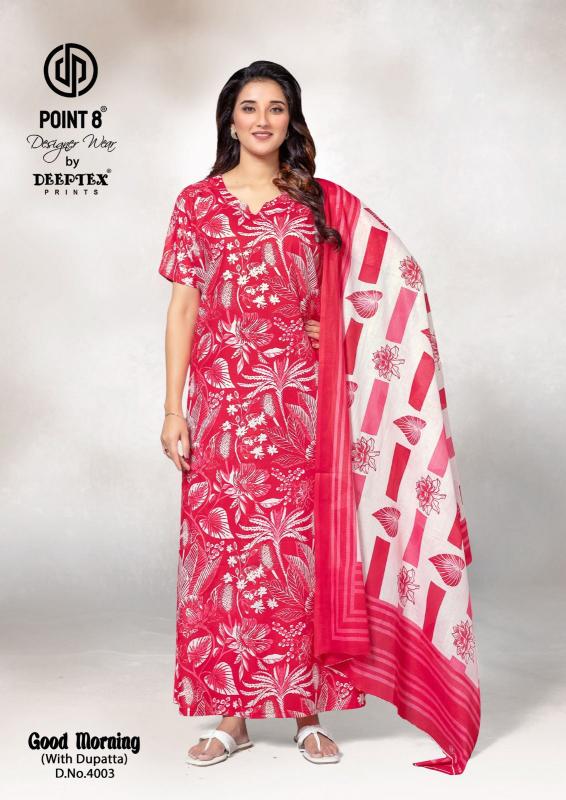 Deeptex good morning vol-4 cotton nighty with dupatta kurtis cheap online india