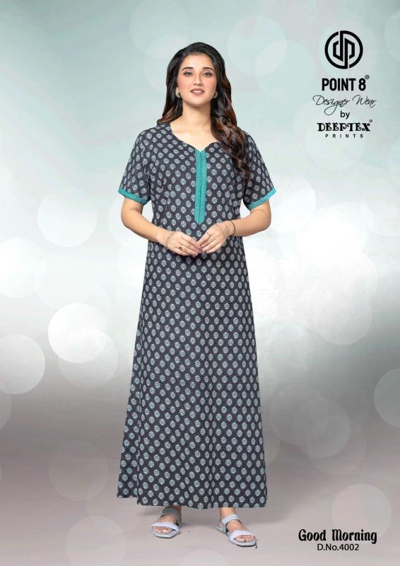 Deeptex good morning vol-4 cotton printed nighty indian clothing