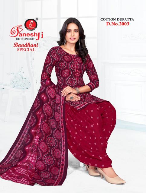 Ganeshji bandhani special vol-2 jaipur cotton dress material wholesale
