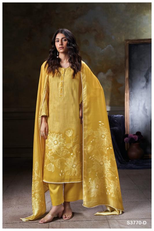 Ganga junia 3770 cotton satin print wholesale dress material india