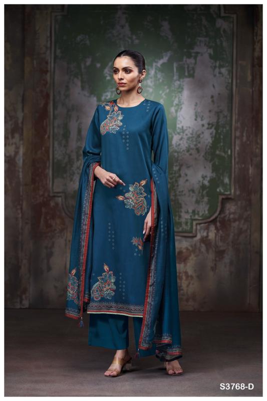 Ganga lulia 3768 cotton satin printed dress material online sale india  