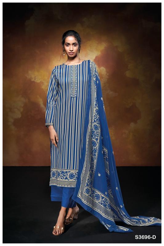 Ganga nilofer 3696 cotton satin printed indian dress material store
