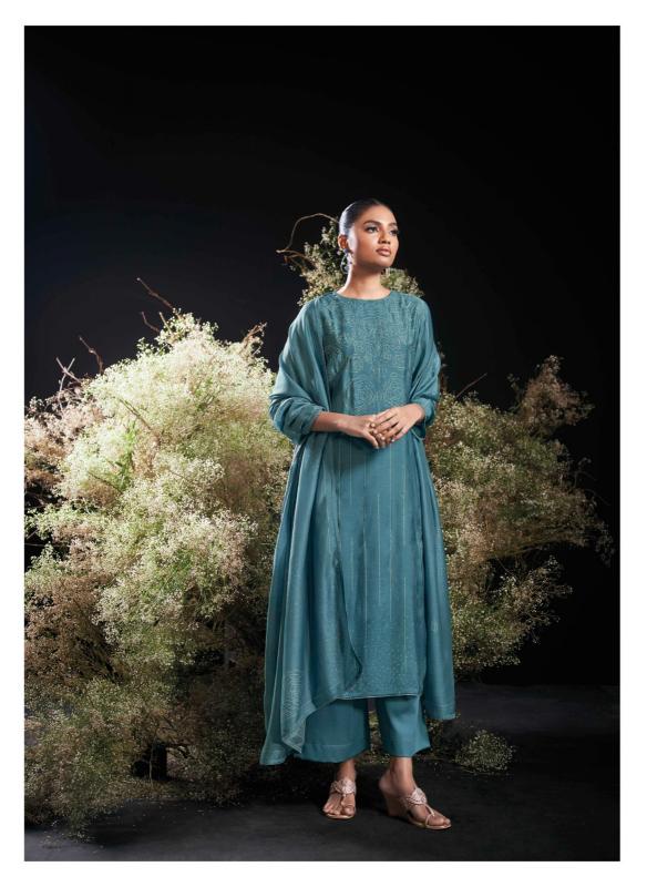 Ganga ourini bemberg silk dress material sets india
