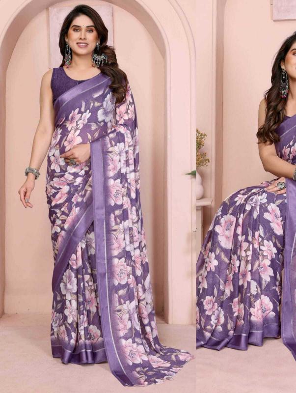 GC soft satin patta printed saree wholesale online