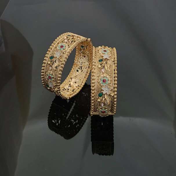 Gold Plated Patla Bangles A1013 Fashion jewellery wholesalers in Ahmedabad