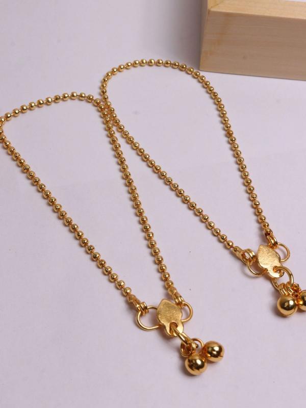 Golden moti Payal 118 Wholesale fashion jewelry in Jaipur