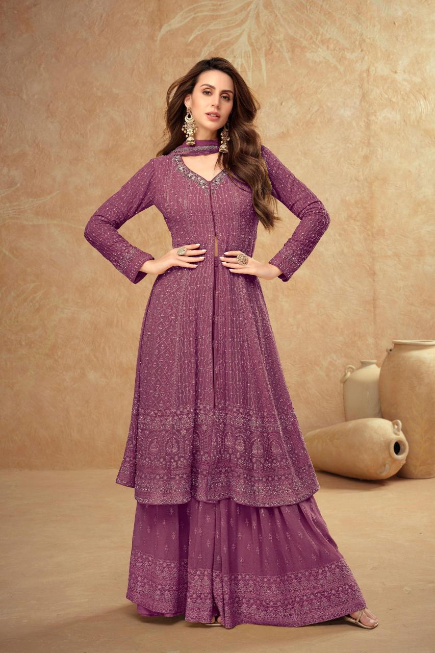 Gulkayra designer farina real georgette 3 pcs salwar suit online india
