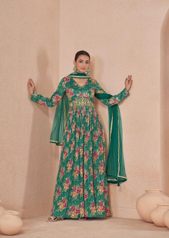 Gulkayra designer sajni the elegance position print gown online purchase in india