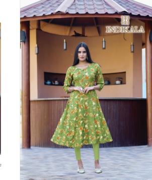 Indikala kushals madhubala anarkali style kurti catalogue wholesale
