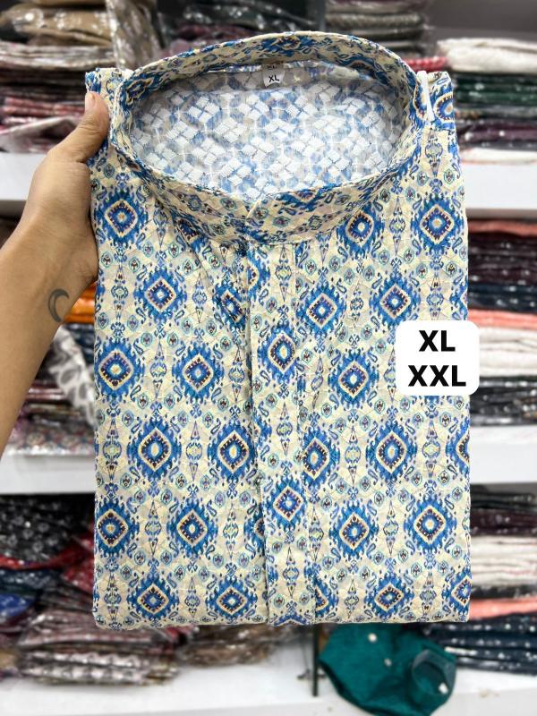 Inli mens wear cotton schiffli chikan work kurta sets india