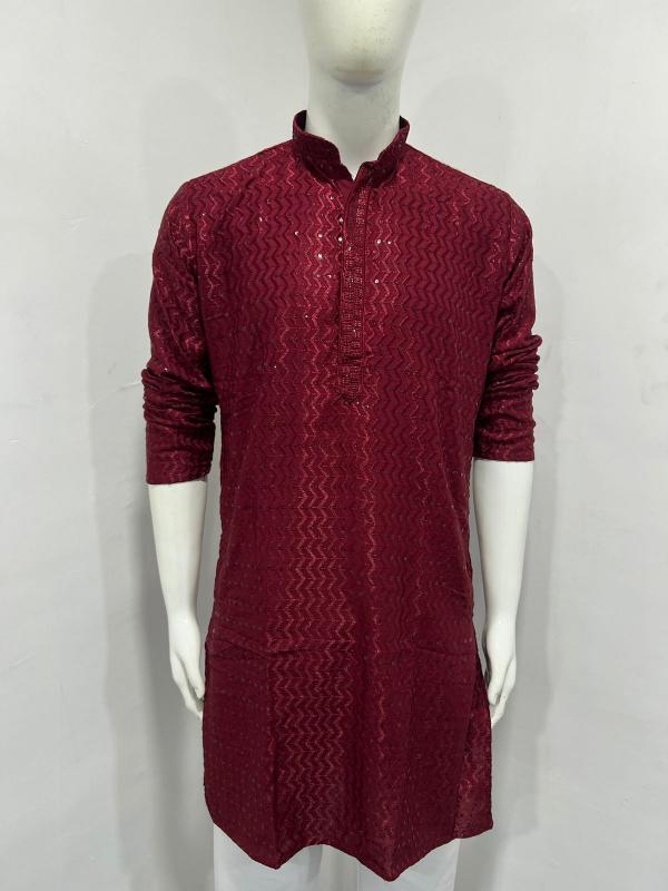 Inli mens wear sparkle rayon with embroidery kurtas online shopping india