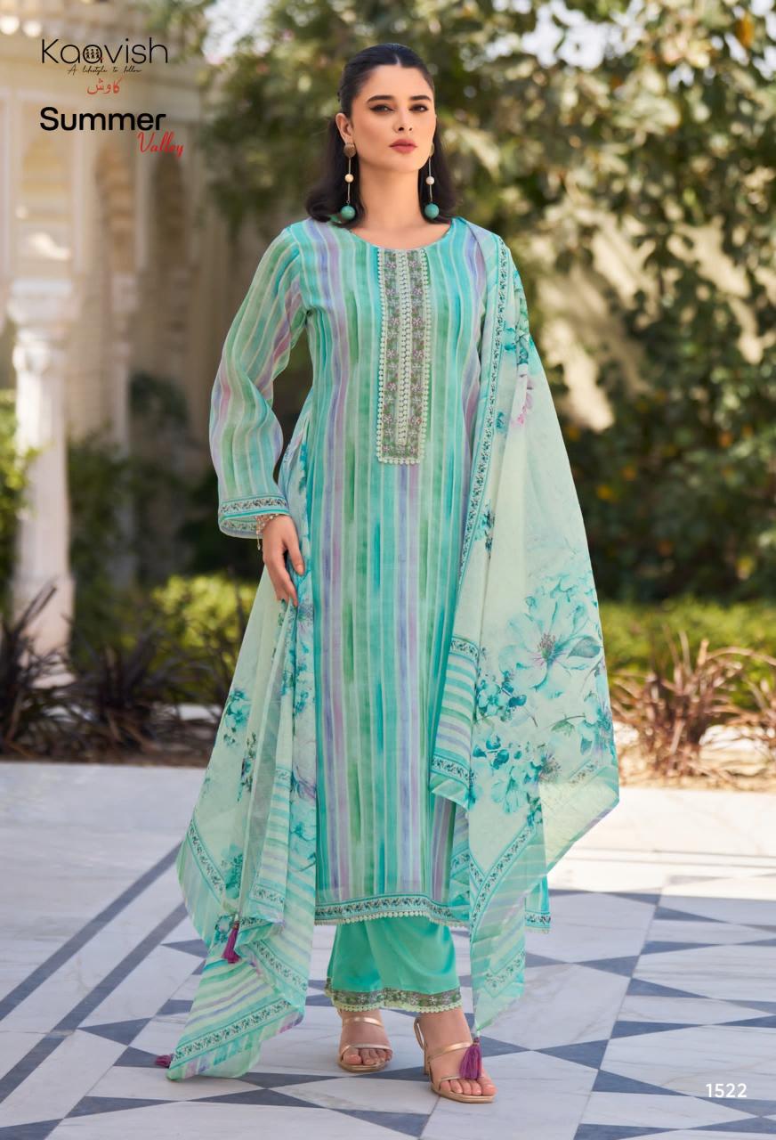 Kaavish summer valley linen digital print dress material exporters in india