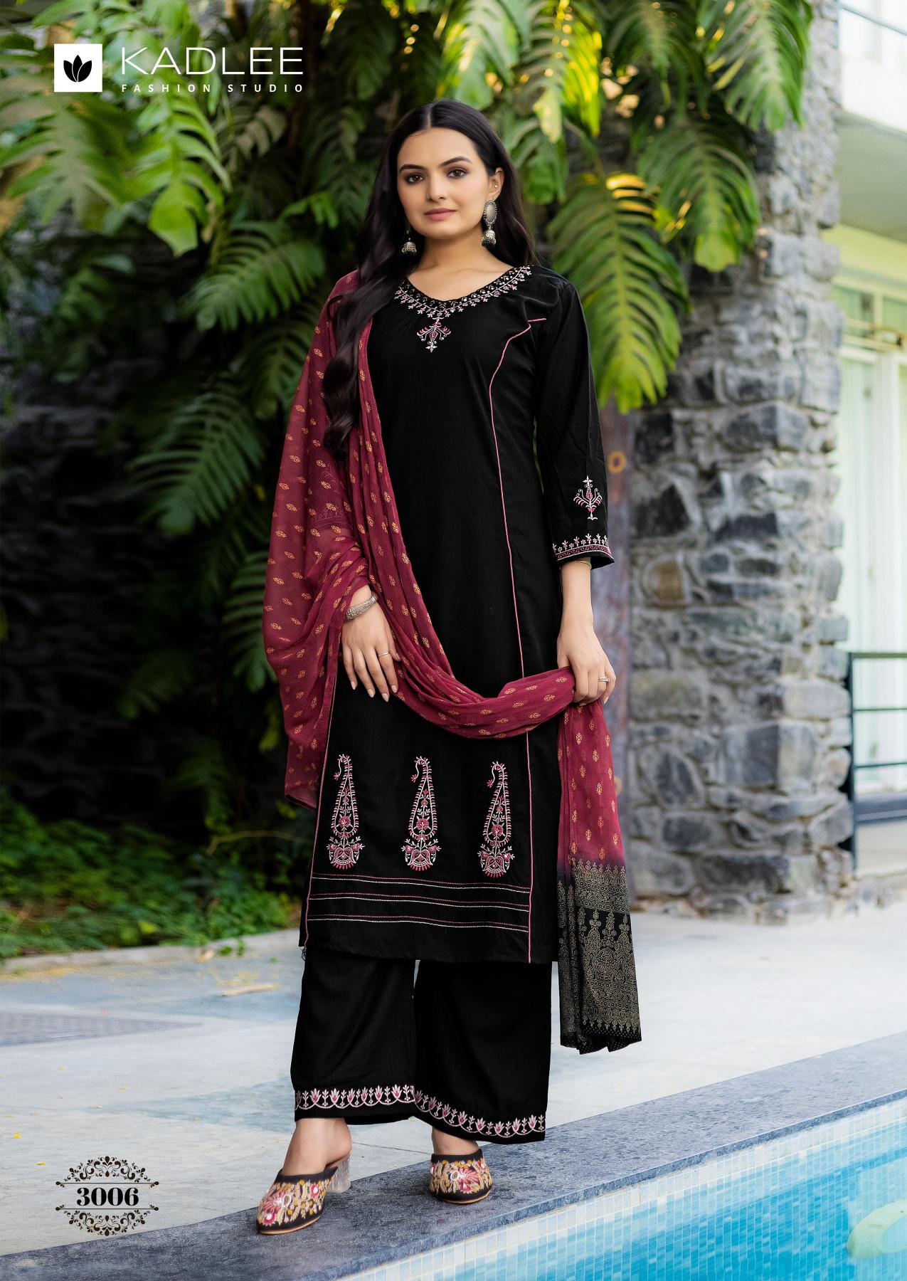 Kadlee amrita rayon slub 3 pcs kurti manufacturers surat