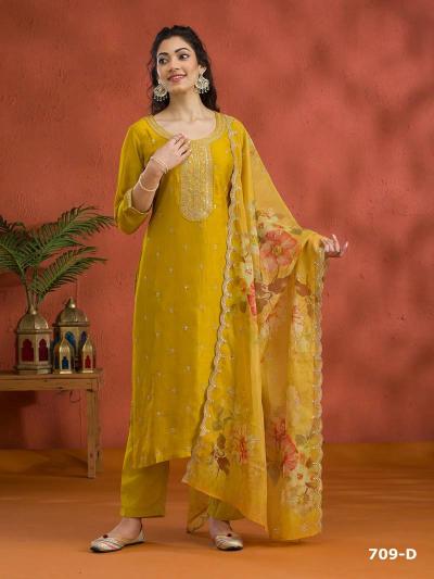 Kanak Super Hit 709 A To F Kurti exporters in Ahmedabad