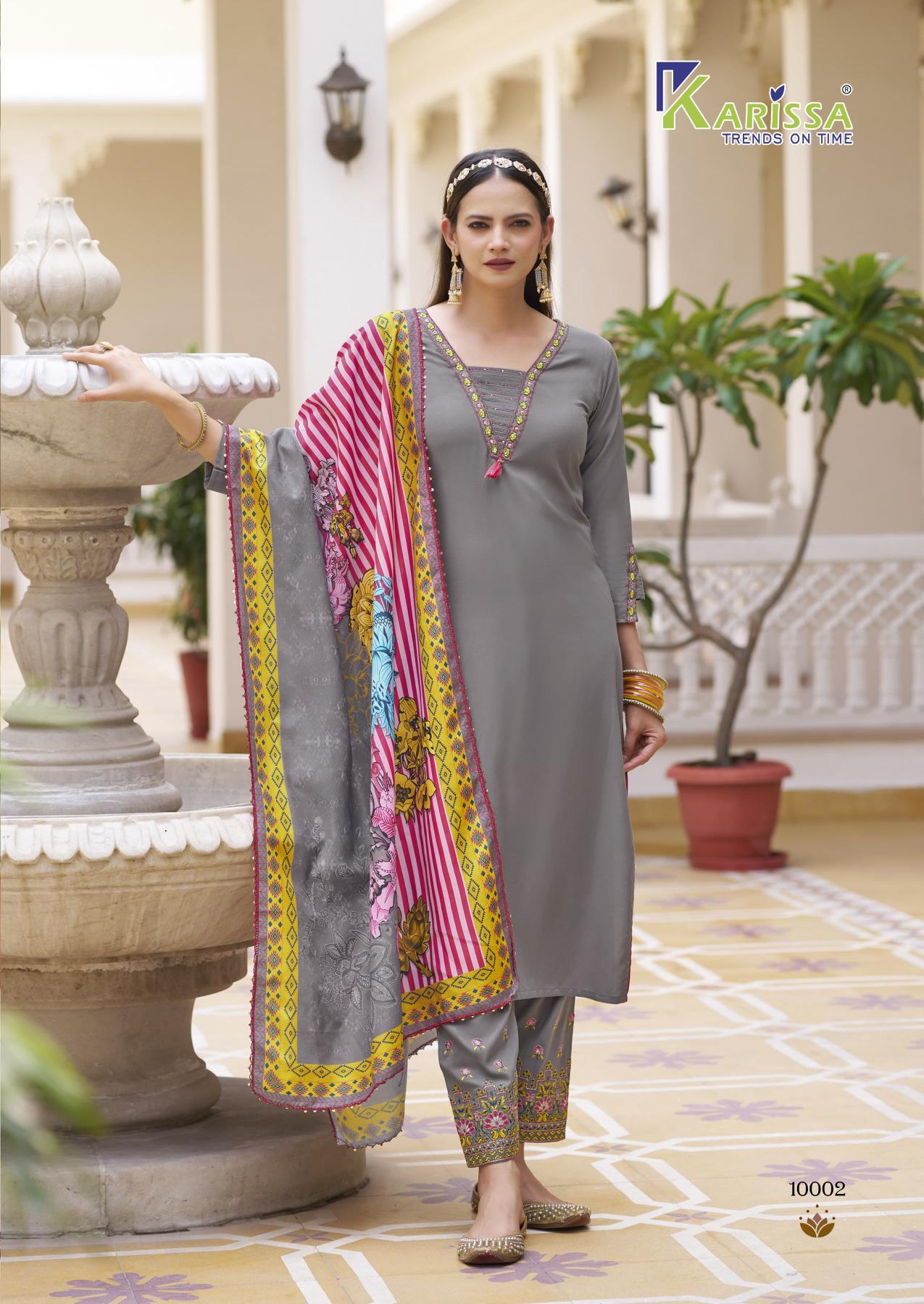Karissa vidisha vol 10 liva rayon 3 pcs wholesale clothing websites india