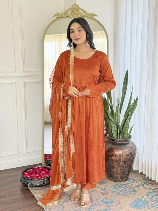 Karla vichitra anarkali style 3 pcs indian traditional kurti