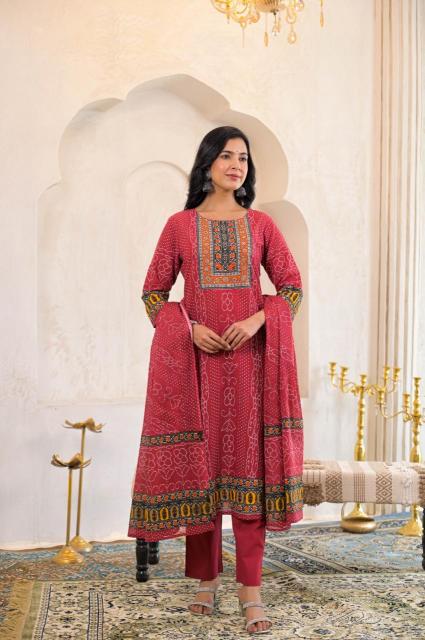 Karma 126 straight 3 pcs indian cotton kurtis online