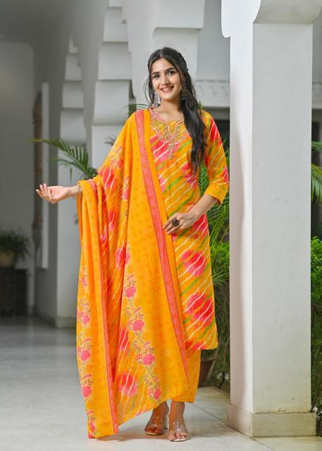 Karma cotton straight 3 pcs silk kurtis online india