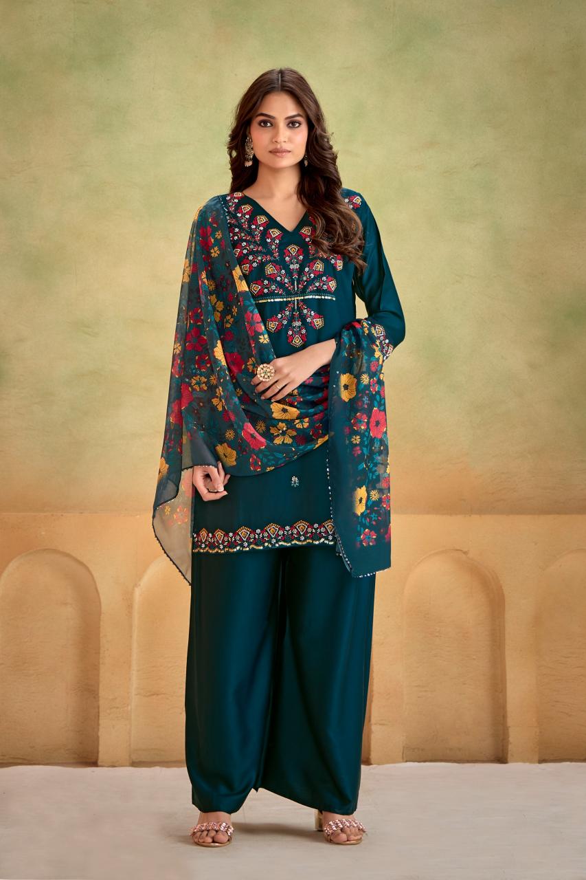 Karma heavy gaji silk 3 pcs latest indian kurtis