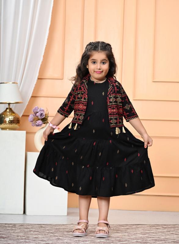 Karma kids 04 girls wear rayon kurta & jacket kurtis wholesale