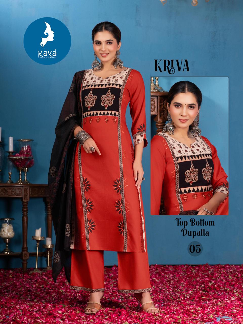 Kaya kurti kriva rayon straight 3 pcs wholesale indian clothing suppliers in india
