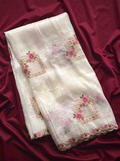 Kc 4023 Floral Embroidered Silk Surat saree wholesale online