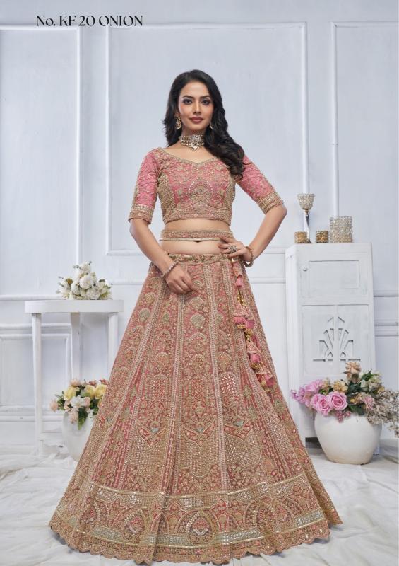 KF-20 Soft net onion Designer lehenga choli supplier in Mumbai