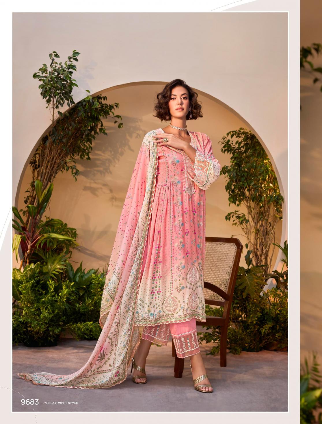 Kimora heer titaliya vol-212 muslin with digital print modern indian dress material 