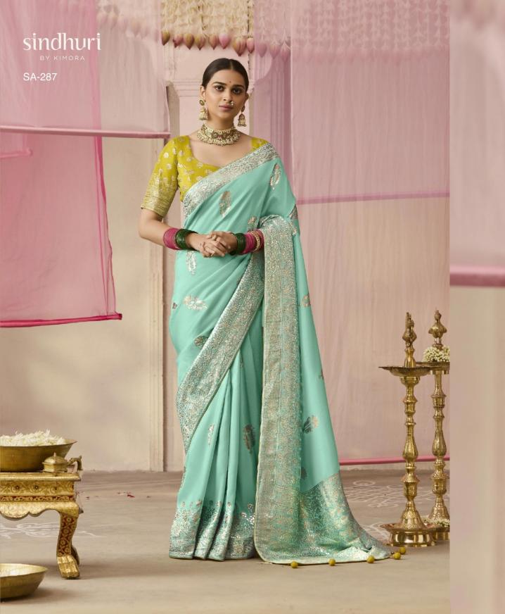 Kimora premika onam special dola silk flower pettern indian sarees wholesale suppliers