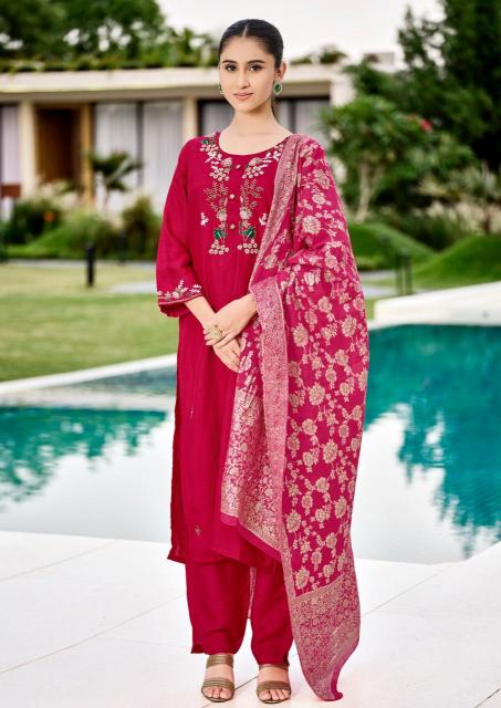 Label arzoo khawish vol 1pure fola 3 pcs kurti fashion in India