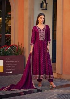 Lily & lali anarkali 2 foil vichitra silk 3 pcs kurti clothes suppliers in india