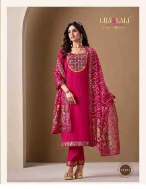 Lily & lali brasso patch with mirror 3 pcs kurti wholesale ladies garments