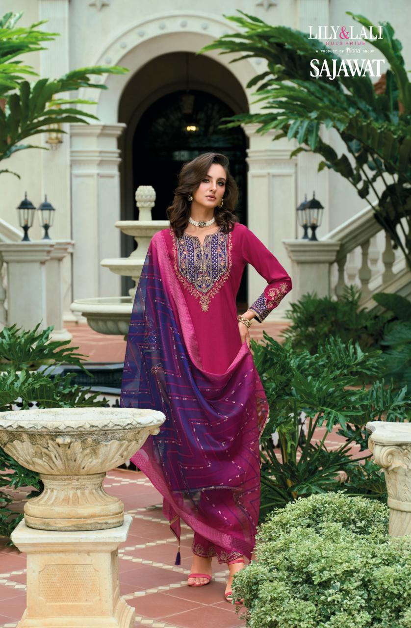 Lily & lali sajawat viscose 3 pcs surat kurti online shopping